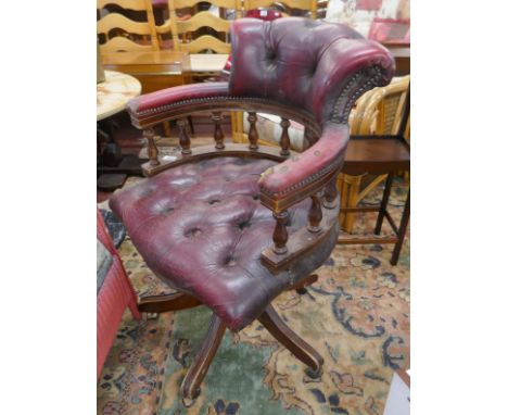 Leather button back office chair A/F
