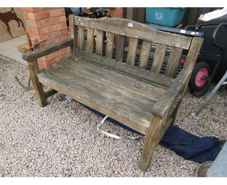 Wooden garden bench