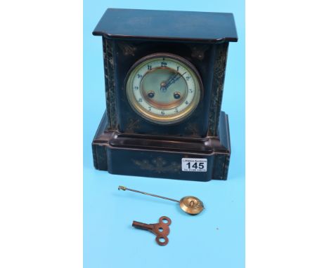 Slate mantle clock