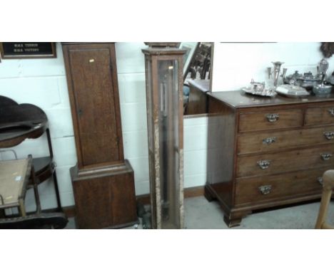 A barometer contained in mahogany and glazed case (for restoration)