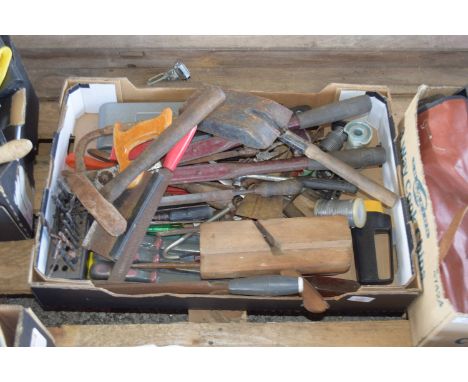 BOX CONTAINING LARGE QTY VARIOUS TOOLS