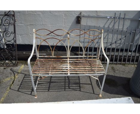 VINTAGE METAL GARDEN BENCH