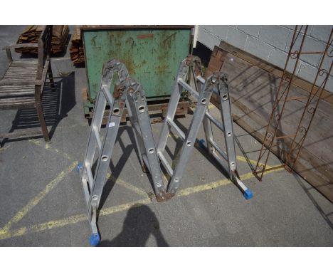 FOLDING ALUMINIUM LADDER/WORK PLATFORM