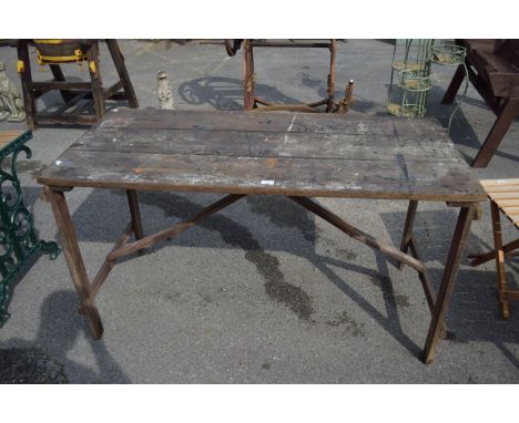VINTAGE FOLDING POTTING TABLE