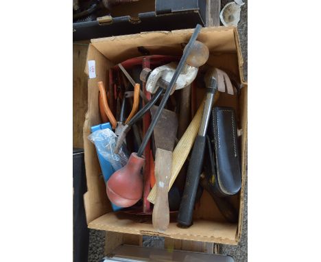 BOX CONTAINING VARIOUS TOOLS