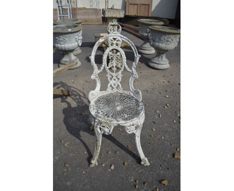 VINTAGE CAST METAL GARDEN CHAIR