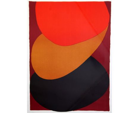 § Terry Frost (1951-2003) lithograph 'Orange Dusk II' signed and dated '70, 41/75, Waddington Galleries label verso overall 3