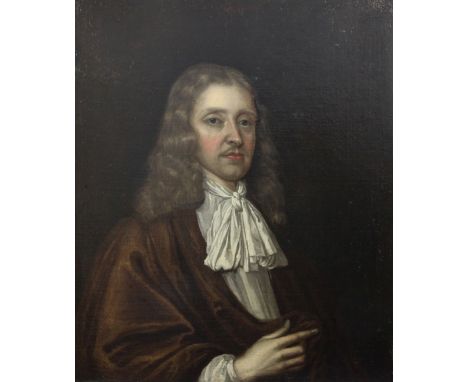 17th century English School oil on canvas Portrait of Henry Watkinson LLD (1628-1712), Chancellor of York 1664 30 x 25in.