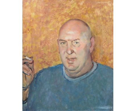 § Ruskin Spear (1911-1990) oil on board Portrait of Sid Head regular at The Cross Keys and film stand in for Telly Savalas, w
