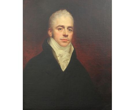 Early 19th century English School oil on canvas Portrait of a gentleman 29 x 24in.