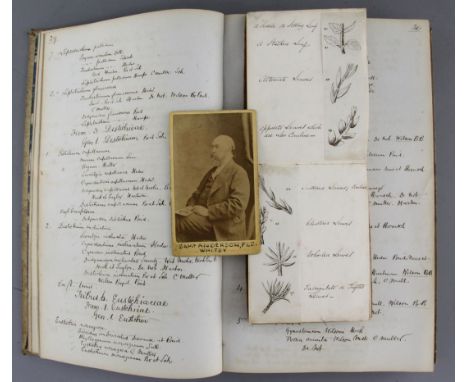 19th century Botanical studies, by Samuel Anderson of Whitby, Fellow of the Linnean Society in 1854, he discovered blushing p