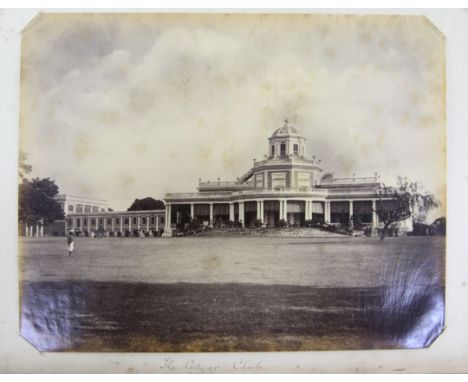 A late 19th century Anglo-Indian photograph album, containing thirty six views, mainly of Madras, some by Nicholas & Co of Ma