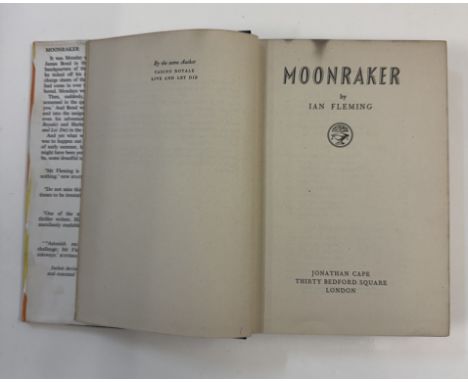 Fleming, Ian, Moonraker. 1965, Jonathan Cape, London. A first edition copy with error on Page 10, Line 31 shoo instead of sho