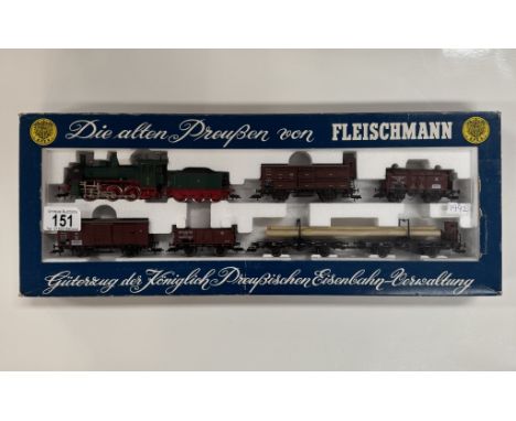 A boxed Fleischmann HO 4883 train set