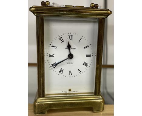 A Bayard brass carriage clock, in working order.