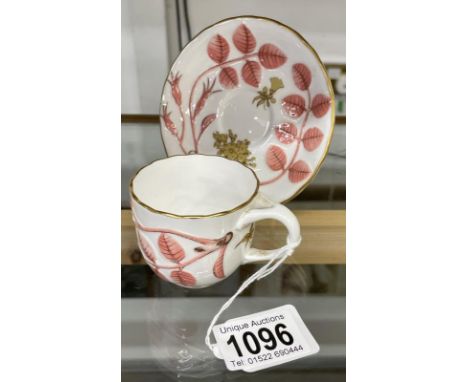 A Royal Worcester porcelain Royal Collection Earl of Coventry tea cup and saucer.