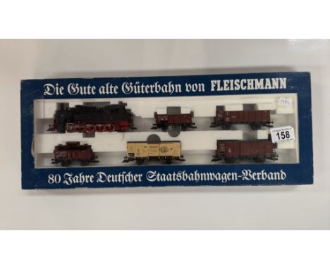 A boxed Fleischmann HO 4886 train set
