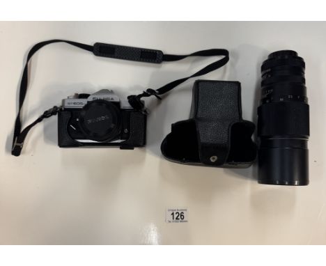 A Fujica camera with case &amp; A lens