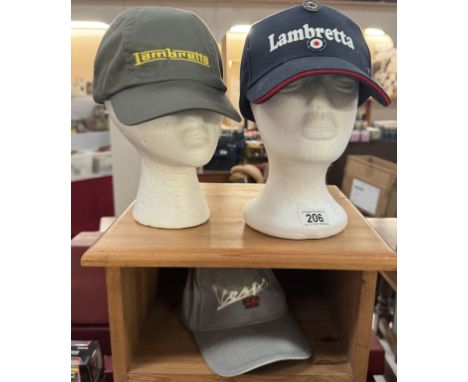 2 Lambretta caps &amp; 1 Vesta cap