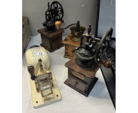 A vintage Armin Trosser coffee grinder &amp; 3 others