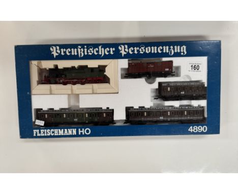 A boxed Fleischmann HO 4890 train set