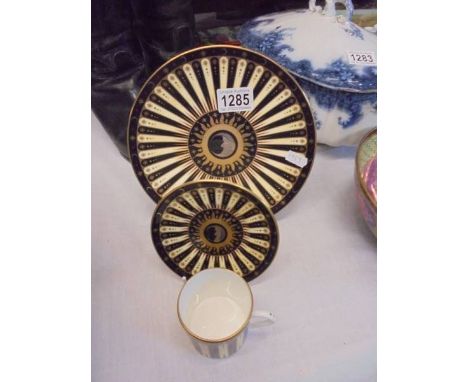A Royal Worcester 2001 trio commemorating the 250th Anniversary of Royal Worcester, 1751 - 2001.