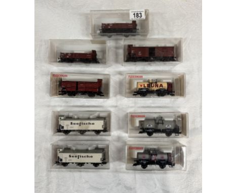 9 Boxed Fleischmann rolling stock 5361, 5381 x 2, 5420, 5430, 5433, 5812 x 2 &amp; 5731