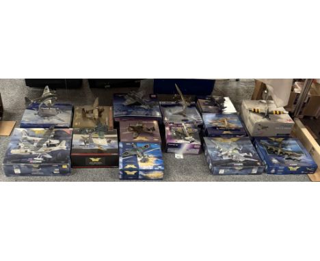 15 World War 2 die cast models of 'Warbirds' fighters & bombers etc. mainly Corgi Aviation Archive but also Hobbymasters (2) 