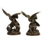 Two Japanese Bronze Groups