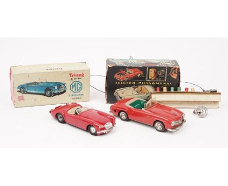 A Schuco 5503 Elektro-Phänomenal vintage toy car, boxed and a Triang electric MG series MGA 1/20 scale toy car, boxed, (2). 