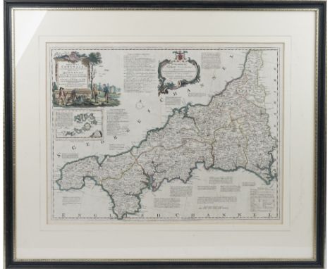 CORNWALL - Thomas KITCHIN (1718-84).  A New Improved Map of Cornwall from the Best Surveys and Intelligencies Divided into it