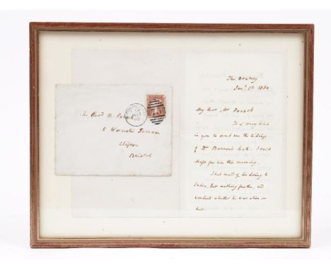 Ephemera:  NEWMAN (John Henry) Cardinal Newman (1801 - 1890)a two page autographed letter, twenty lines, dated Jan 13, 1880, 