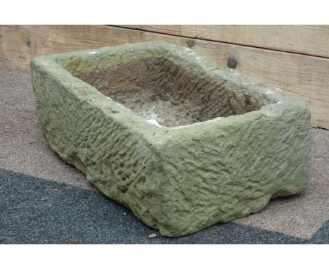 Rectangular stone trough, 77cmx 48cm, H27cm