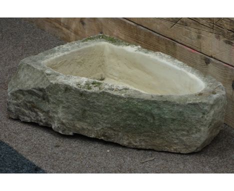 Shaped stone trough, L73cm