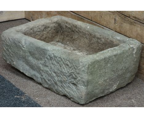 Rectangular stone trough, 75cmx 49cm, H25cm