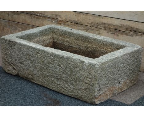 Large rectangular granite trough, 105cm x 61cm, H34cm
