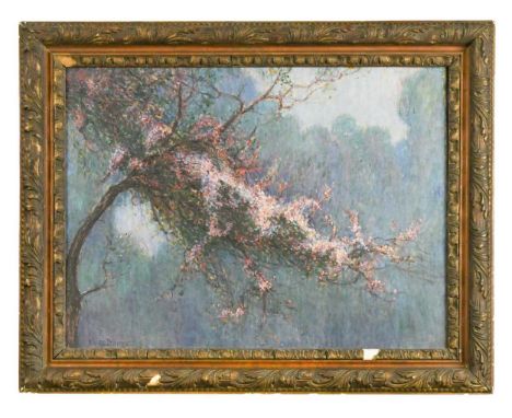 Wynford Dewhurst RBA (1864-1941) An apple tree branch in blossomsigned lower left 'WYNFORD DEWHURST'oil on canvas53 x 72cmBor