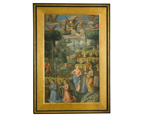 After Benozzo Gozzoli Angels Adoringchromolithograph published by the Arundel Society, 188576 x 47cm; together with two furth