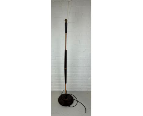 A MODERN COPPER STANDARD LAMP, 147cm H 