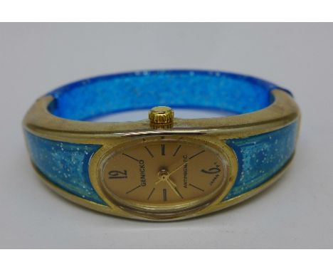 A Genicko bangle wristwatch