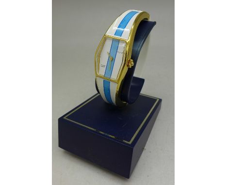 An Alfex bangle wristwatch, boxed