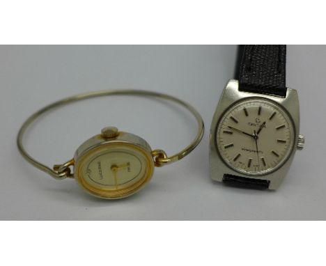 Two lady's watches, Certina and a Lucerne bangle watch