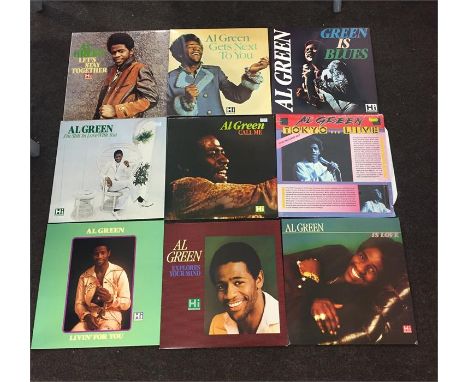 Record Collection of Al Green Vintage 9 LPs all records are from a large collection and are in as new condition 