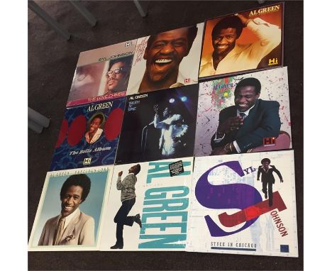 Record Collection of Al Green and Syl Johnson Vintage 9 LPs all records are from a large collection and are in as new conditi