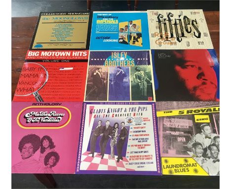 Record Collection of 9 Vintage  LPs all as new includes ,Little Antony, The Moonglows , Larry McCray, The 5 Royals, Gladys Kn