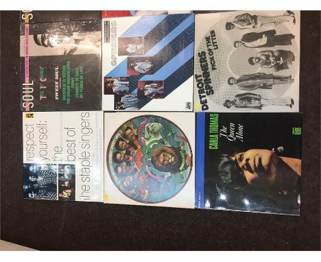 Record Collection of Vintage 9 LPs  to include, "The best of the Staple Singers", "Dont change me now, Mavis Staples","Detroi