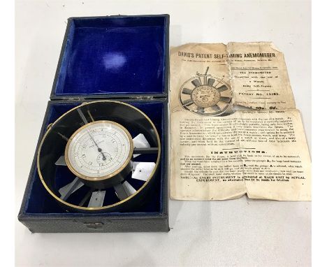 Davis Patent Self-Timing Anemometer  in original box 