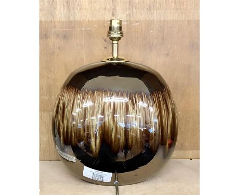 Large Poole pottery lamp. Measures approx 13.5 ins tall x 11 ins wide. 