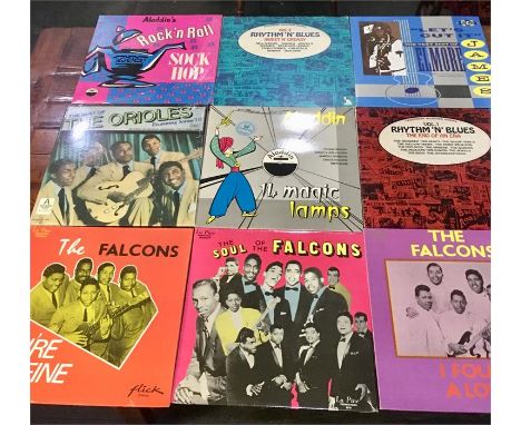 Record Collection of 9 Vintage LPs includes, Elmore James, The Falcons, The Orioles,etc all records are from a large collecti