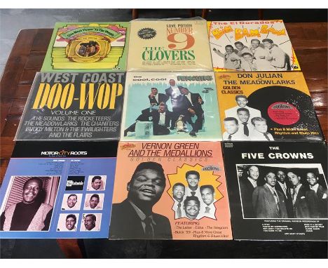 Record Collection of 9 Vintage  LPs all as new includes ,The Chilites ,The Clovers ,The El Dorados ,The Meadlarks ,The Pengui